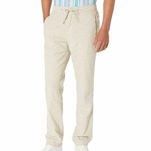 ONIA COLLIN DRAWSTRING LINEN PANTS M NWT